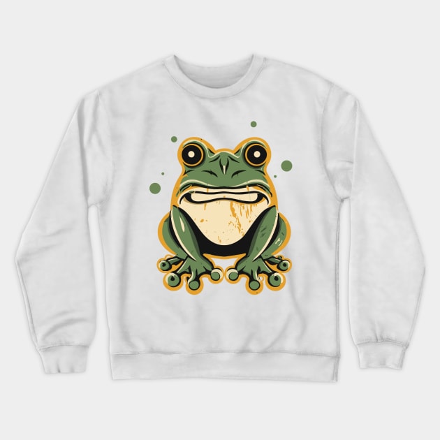 Angry Frog Crewneck Sweatshirt by la chataigne qui vole ⭐⭐⭐⭐⭐